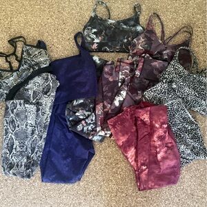 Marika Women's 5 Workout set + Jessica Simpson leggins (burgundy)